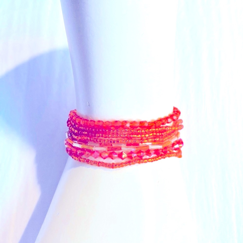 Beaded wrap bracelet 8X - Picture 2 of 4
